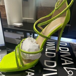 Wild Diva Lounge Strappy Rhinestone Sandal. New in original box.